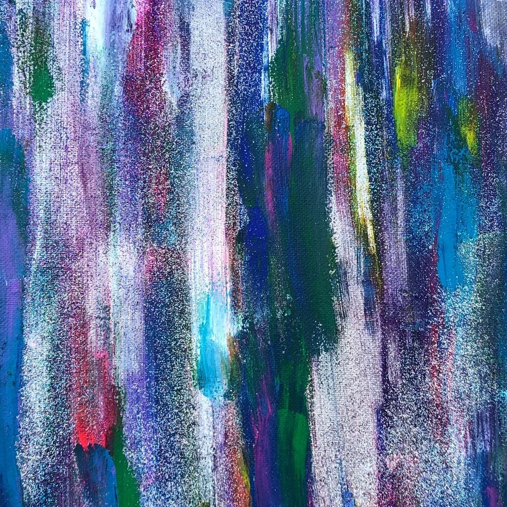 HANDCRAFTED COLORFUL/GLITTER ABSTRACT ART